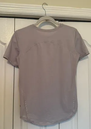 Lululemon Off White Athletic Short Sleeve Top thumbnail 2