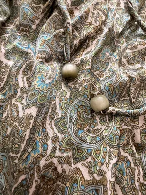 Free People Green Paisley Drawstring Maxi Skirt thumbnail 4