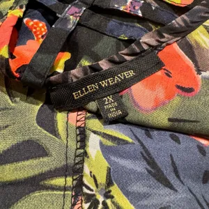 Ellen Weaver Jumpsuit Floral Tropical Boho Resort Festival Vacation Plus Size 2X thumbnail 3