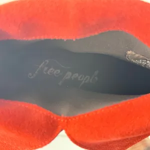 Free‎ People Suede Ankle Boots Women 36 Red Fold Over Cuff Pointed Toe Cone Heel thumbnail 12