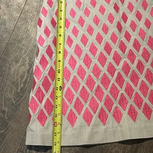 Boden Pink Embroidered Diamond Mini Skirt Stone Geometric US 6P Petite‎ thumbnail 6