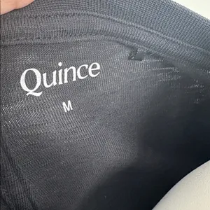 Quince 100% Organic Cotton Slub Crewneck Tee in Black medium thumbnail 7
