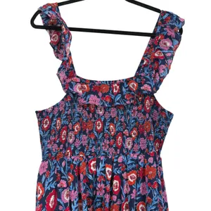 Vineyard Vines Womens Tisbury Floral Smocked Sleeveless Midi Dress Size Large thumbnail 7