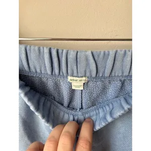 Aerie Light Blue Raw Hem Sweat Shorts XXS thumbnail 2
