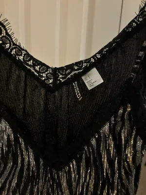 Divided Lace Metallic Tank Top thumbnail 3