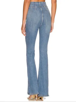 FREE PEOPLE WE THE FREE Jayde Flare Jeans High Waist size 26 thumbnail 2
