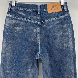 BDG Urban Outfitters Straight Leg‎ Cowboy Jean Metallic Mid Rise Women's Size 25 thumbnail 6