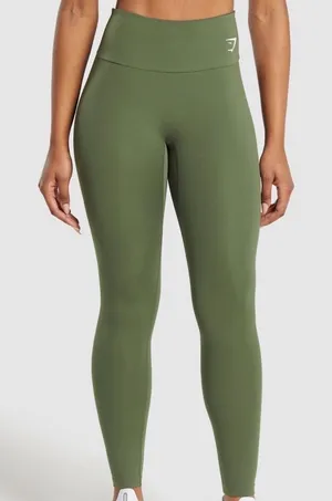 Gymshark Training Leggings Olive Green thumbnail 1