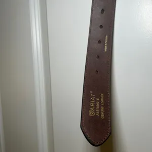 Ariat Womens Brown Leather Floral Embroidered Rhinestone Belt Strap S Western thumbnail 4