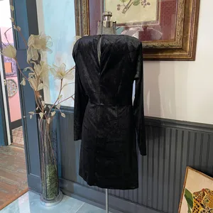 NWT Highline Collective Starry Night Velvet Long Sleeve Mini Dress Sz L 💛🎀 thumbnail 8