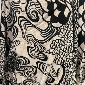 Alexis Ellora Mini Dress Sz L Black Cream Long Sleeves Belted thumbnail 3