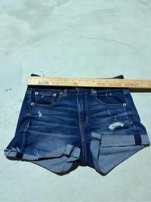 American Eagle Outfitters super stretch hi-rise shortie 2 denim jean shorts thumbnail 6