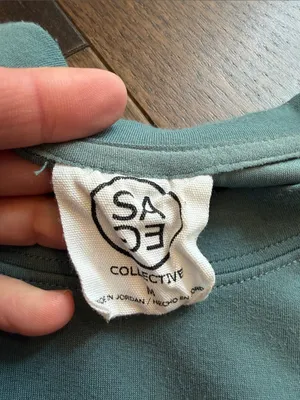 Sage Collective Scuba Cozy Crewneck Sweatshirt Green in Medium - C10-037 thumbnail 3