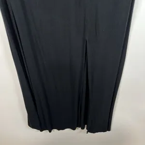 American Eagle Outfitters‎ Knit Black Maxi Skirt Women Small Lined Raw Edge thumbnail 7