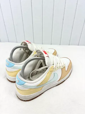 Nike Women’s Dunk Low Next Nature Soft Yellow Aquarius Blue Size 8 thumbnail 4