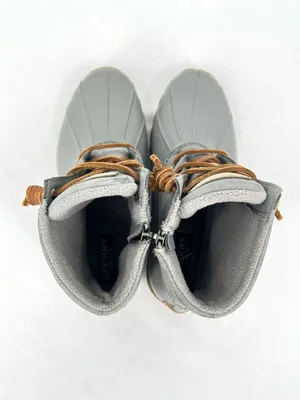 Sperry Saltwater Mainsail Leather Duck Boots Gray Size 6.5 thumbnail 6