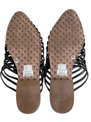 EUC Kelsi Dagger Leather caged Mules Black Size 8.5 thumbnail 7