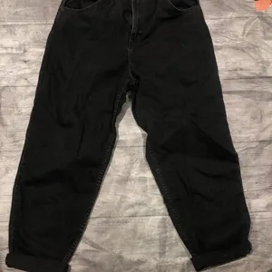 Zara black elastic waist jeans size medium thumbnail 3