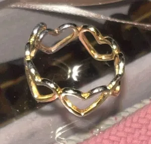 Gold heart ring with a unique design #heart #jewelry thumbnail 1