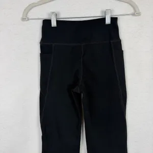 Jockey Activewear Pants Womens XS High Waisted Straight Leg Pockets Black thumbnail 5
