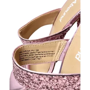 Abound‎ Mules Pink Glitter Block Heel Slide Sandals Square Toe Size 5 thumbnail 8