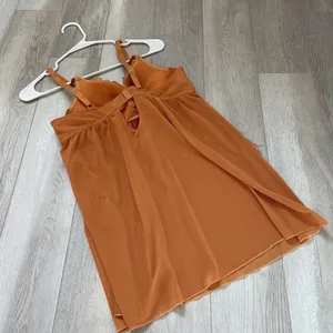 Juicy Couture Mesh Lace Chemise Orange (large) sexy babydoll padded lingerie y2k thumbnail 4
