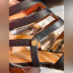 Tommy Hilfiger Black and Brown Heeled Sandals thumbnail 2