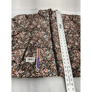 Womans Time & Tru XL 16-18 Floral Puffy Coat Full Zip Lined Multicolor thumbnail 8