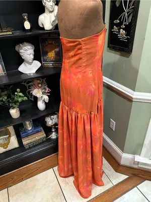 Peppermayo Eden Strapless Tropical Maxi Dress – Size US 8 thumbnail 6