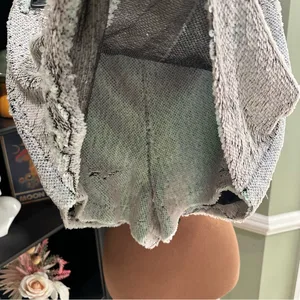 Revolve x NBD Fully Sequined Iridescent Green/Silver Skort Size Medium thumbnail 10