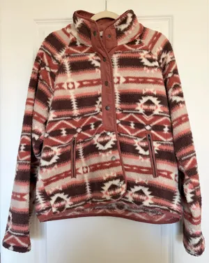 Printed Fleece Jacket Pink Size L thumbnail 1