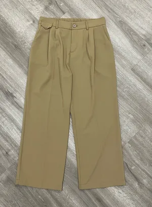 Funyyzo High rise khaki trouser pants thumbnail 1
