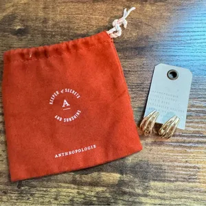 NWT Anthropologie 14K Gold Plated Stud Drop‎ Earrings thumbnail 1