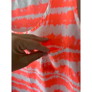 Gap‎ Sz L Orange White Tie Dye Tank Top Shirt Chest Pocket Sleeveless thumbnail 3