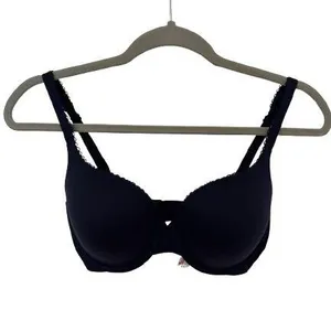 Victoria Sport Victoria's Secret Woman’s Push Up Bra Navy Padded Bra, Sz 32DD thumbnail 1