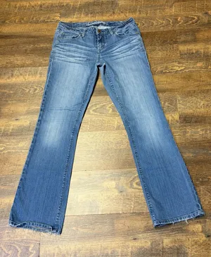 Vintage Y2K American Eagle True Boot Jeans Low Rise Womens 8 Blue Denim Distress thumbnail 1