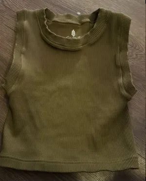 Free People Seamless ribbed cropped tank top. Size M/L thumbnail 1