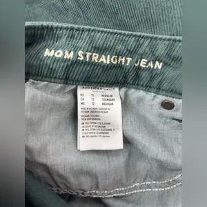 American Eagle Outfitters 12 Mom Straight Jean Corduroy Pants in Emerald Green thumbnail 8