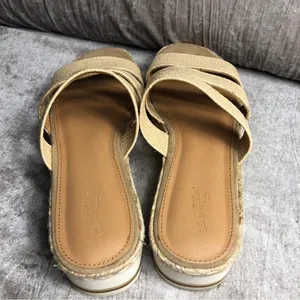 Universal Threads Beige 3 Textile Strap Platform Wedge Sandals 9.5 Espadrille thumbnail 11