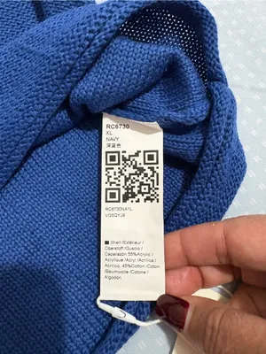 Saodimallsu Blue Knit V-Neck Sweater Vest - Size XL Oversized thumbnail 5