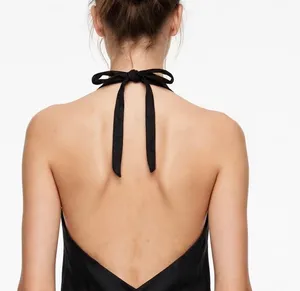Derek Heart black halter button front vest  thumbnail 5