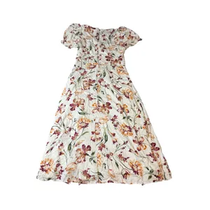NWT Lulus‎ SZ Large Parisian Picnic Cream Floral Jacquard Puff Sleeve Midi Dress thumbnail 10