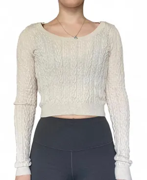 Free People cream knit sweater thumbnail 1