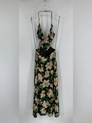 ASTR the label black floral midi dress‎ size small thumbnail 4