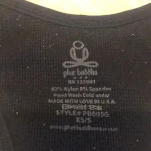 Phat Buddha Black w Silver Racerback Tank Top Black Size M thumbnail 4