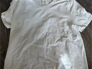 Athleta White Athletic Short Sleeve Tee thumbnail 4
