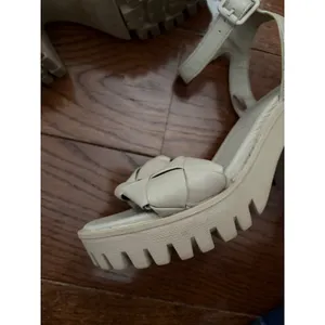 Madden Girl G-Sense Women Beige Woven Platform‎ Chunky Heel Sandals Size 6.5 thumbnail 5