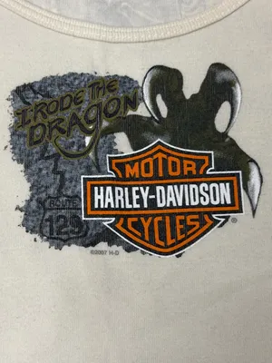 Vintage 2007 Harley Davidson I Rode The Dragon US-129 Tank Top L thumbnail 4