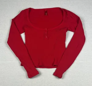 Skims waffle Henley in red
Size: Large thumbnail 1