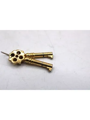 Set 2 Vintage Skeleton Keys Charms Floral Cutout Design 2.5" Zipper Pulls Decor thumbnail 5